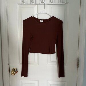 Aritzia Cognac Sunday Best Bliss Long Sleeve